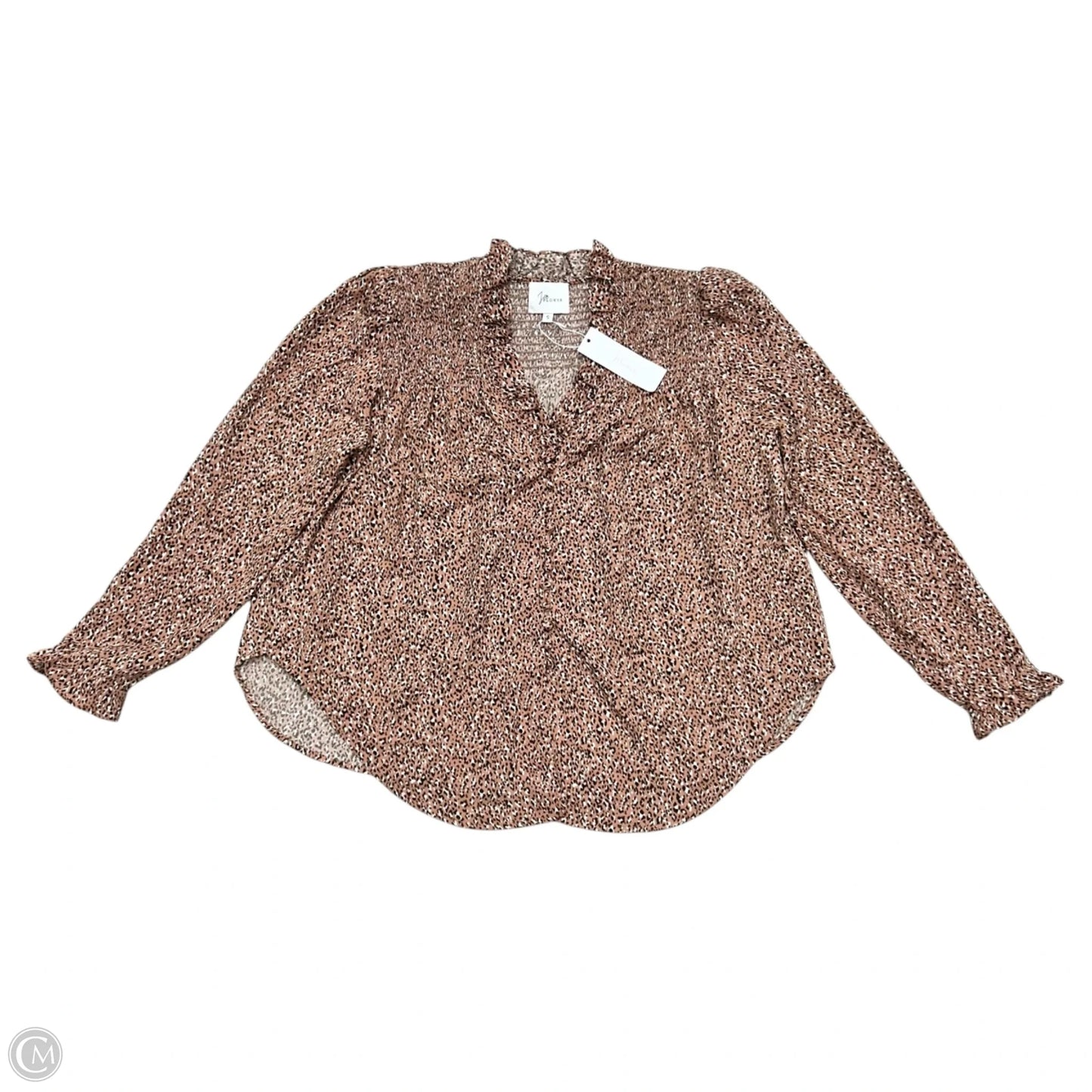 Top Long Sleeve By J Flower In Animal Print, Size: S