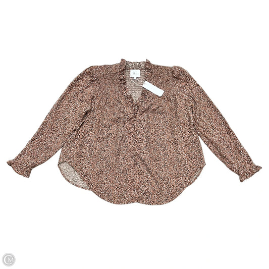 Top Long Sleeve By J Flower In Animal Print, Size: S