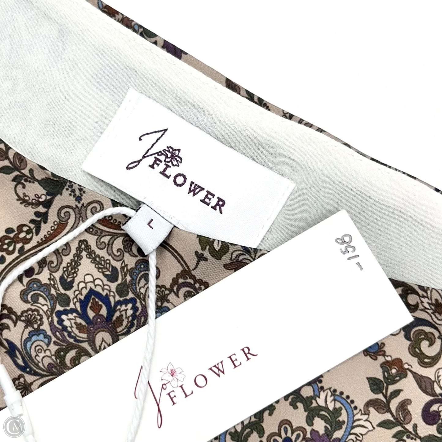 Dress Casual Short By J Flower In Purple & Tan, Size: L