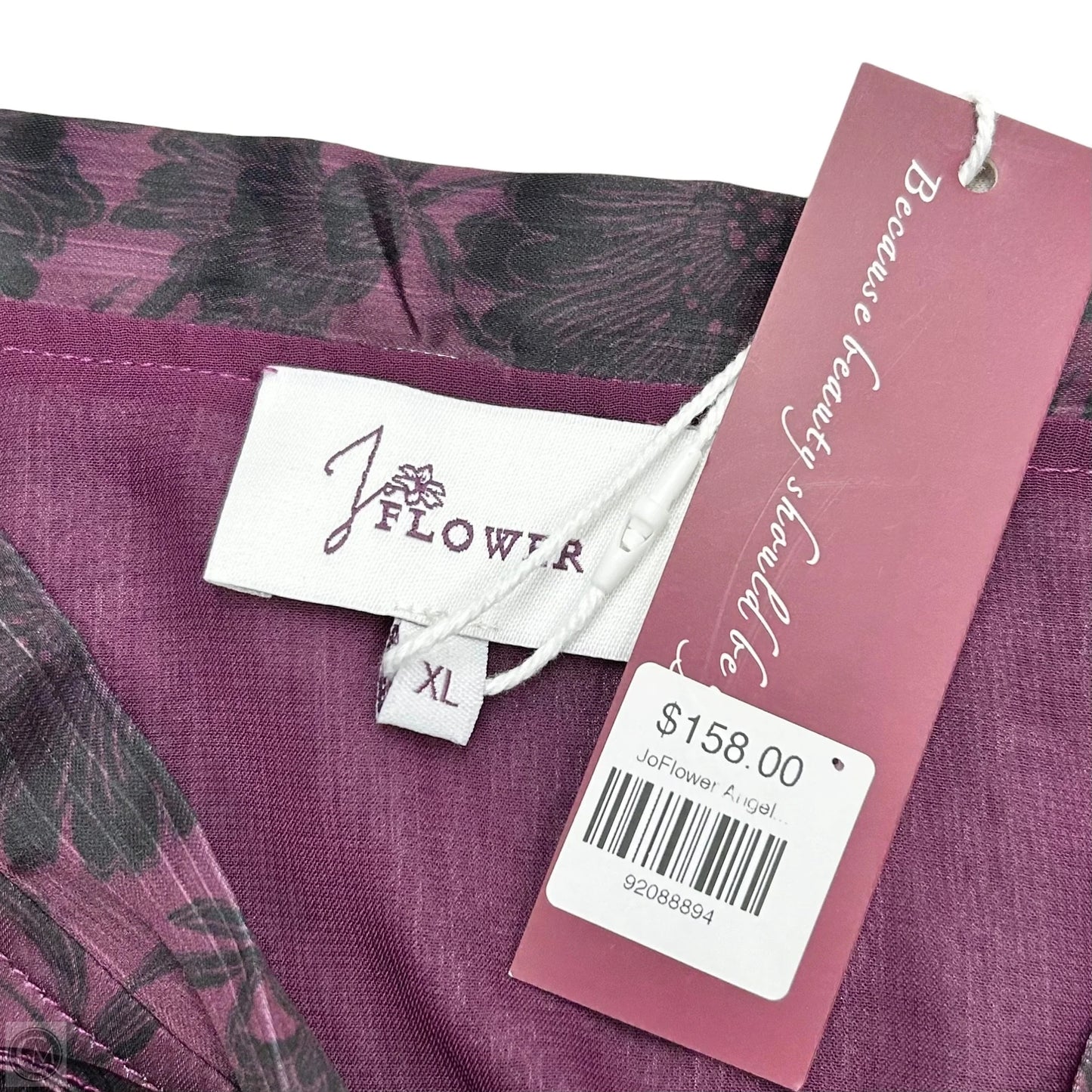 Dress Casual Short By J Flower In Black & Purple, Size: Xl