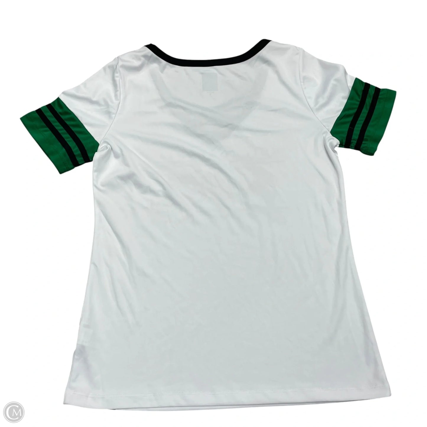 Athletic Top Short Sleeve By Nfl In Black & White, Size: M