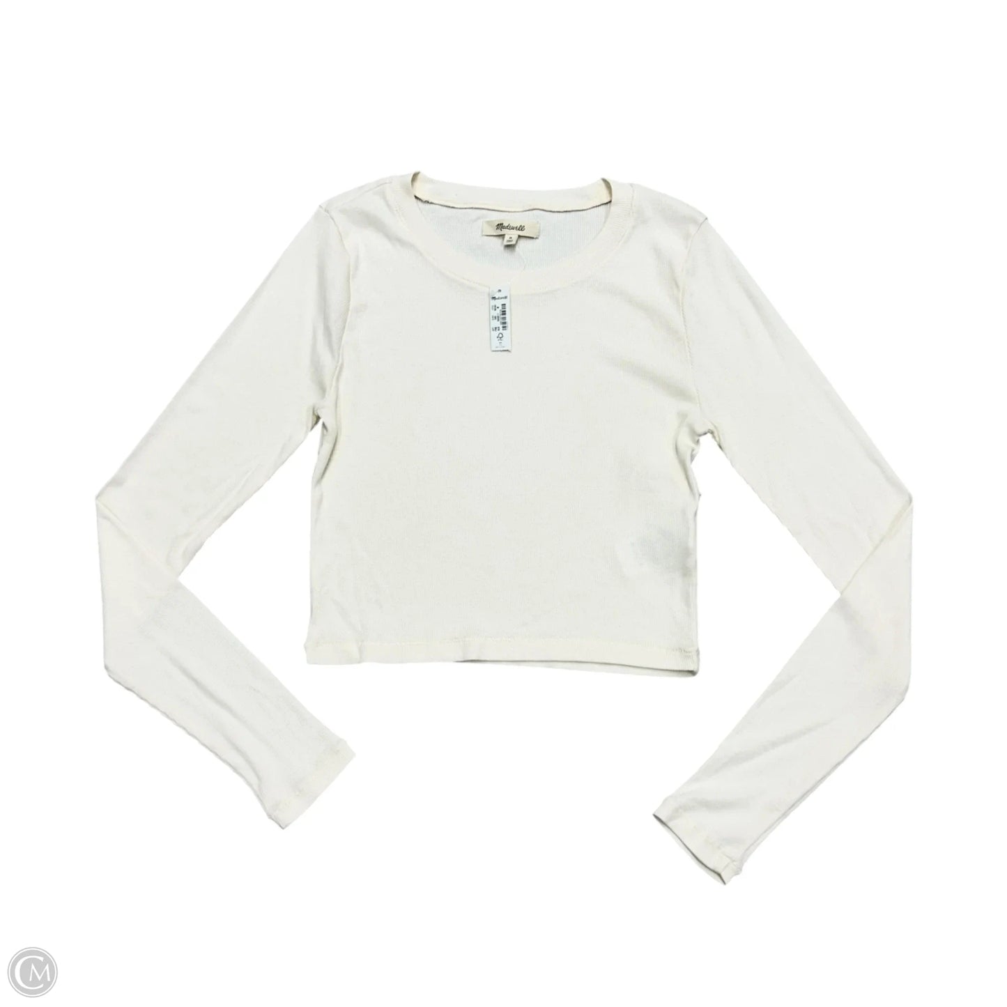 Top Long Sleeve Basic By Madewell In Cream, Size: M