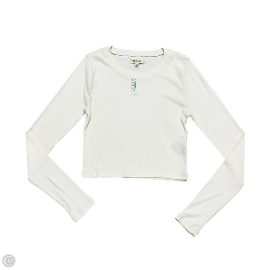 Top Long Sleeve Basic By Madewell In Cream, Size: M