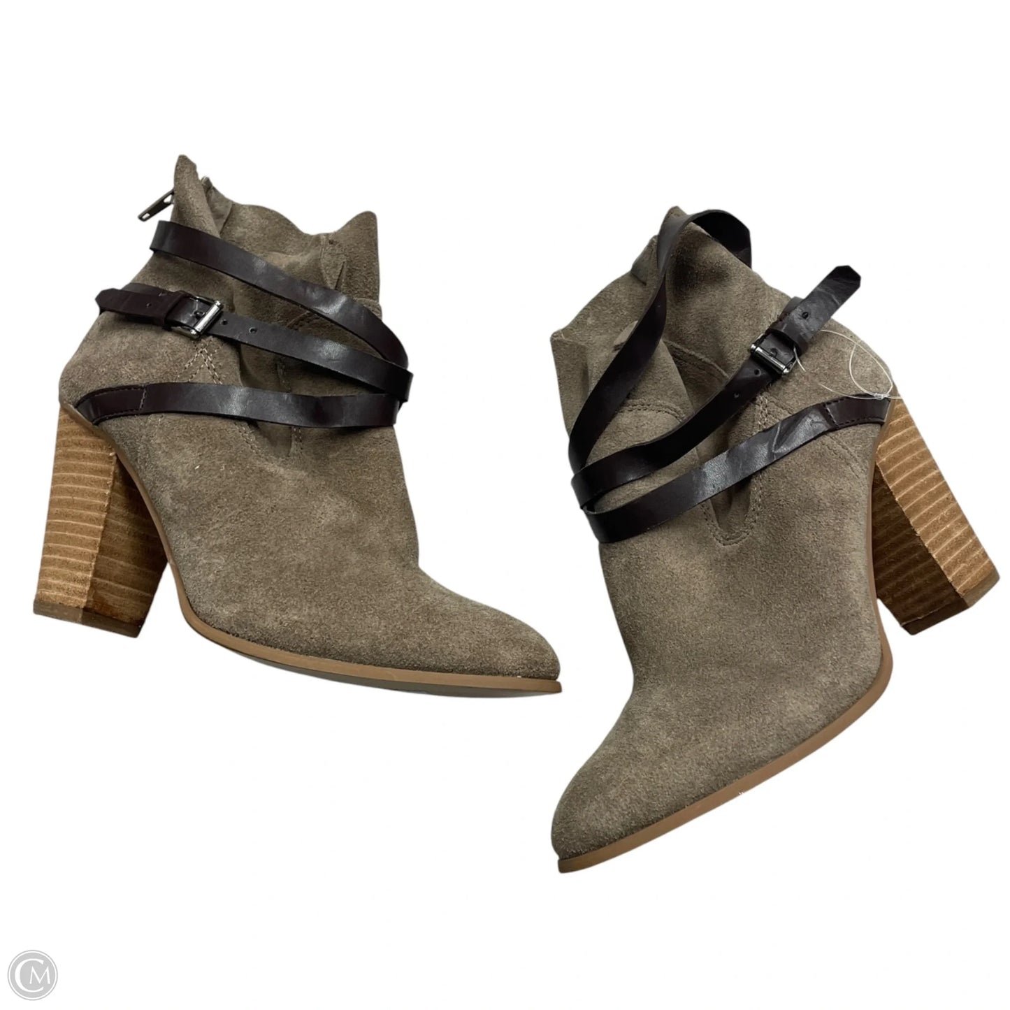 Boots Ankle Heels By Carlos By Carlos Santana In Taupe, Size: 6.5