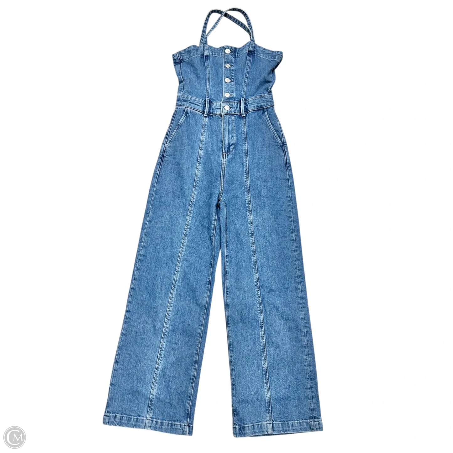 Jumpsuit By Paige In Blue Denim, Size: Xs