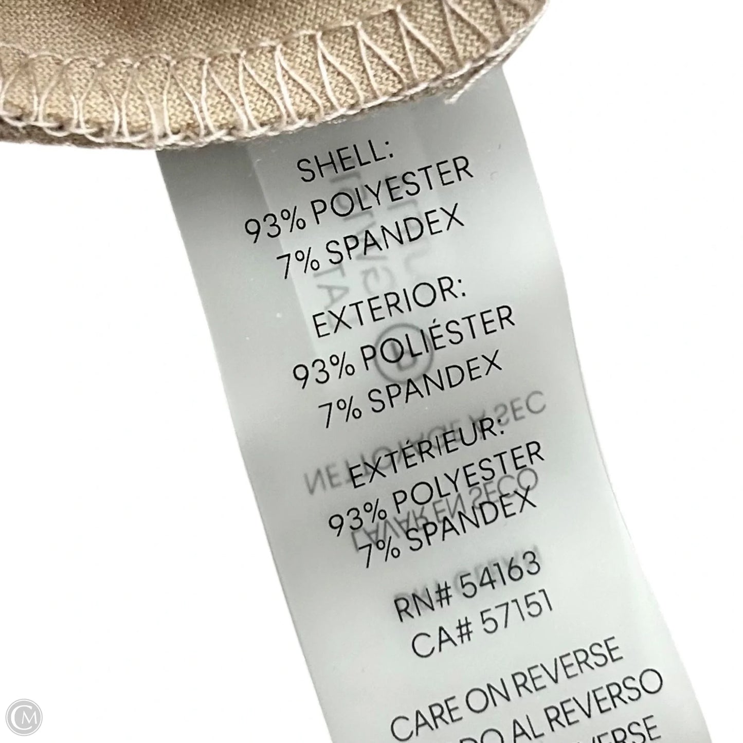 Dress Work By Calvin Klein In Beige, Size: Xs