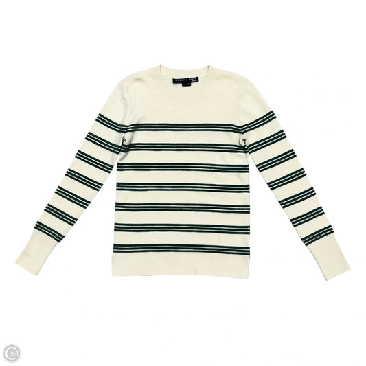 Sweater By Veronica Beard In Cream & Green, Size: S