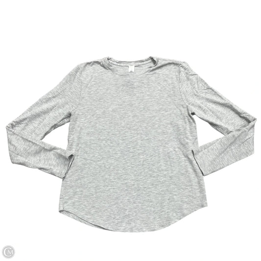 Athletic Top Long Sleeve Crewneck By Lululemon In Grey, Size: S