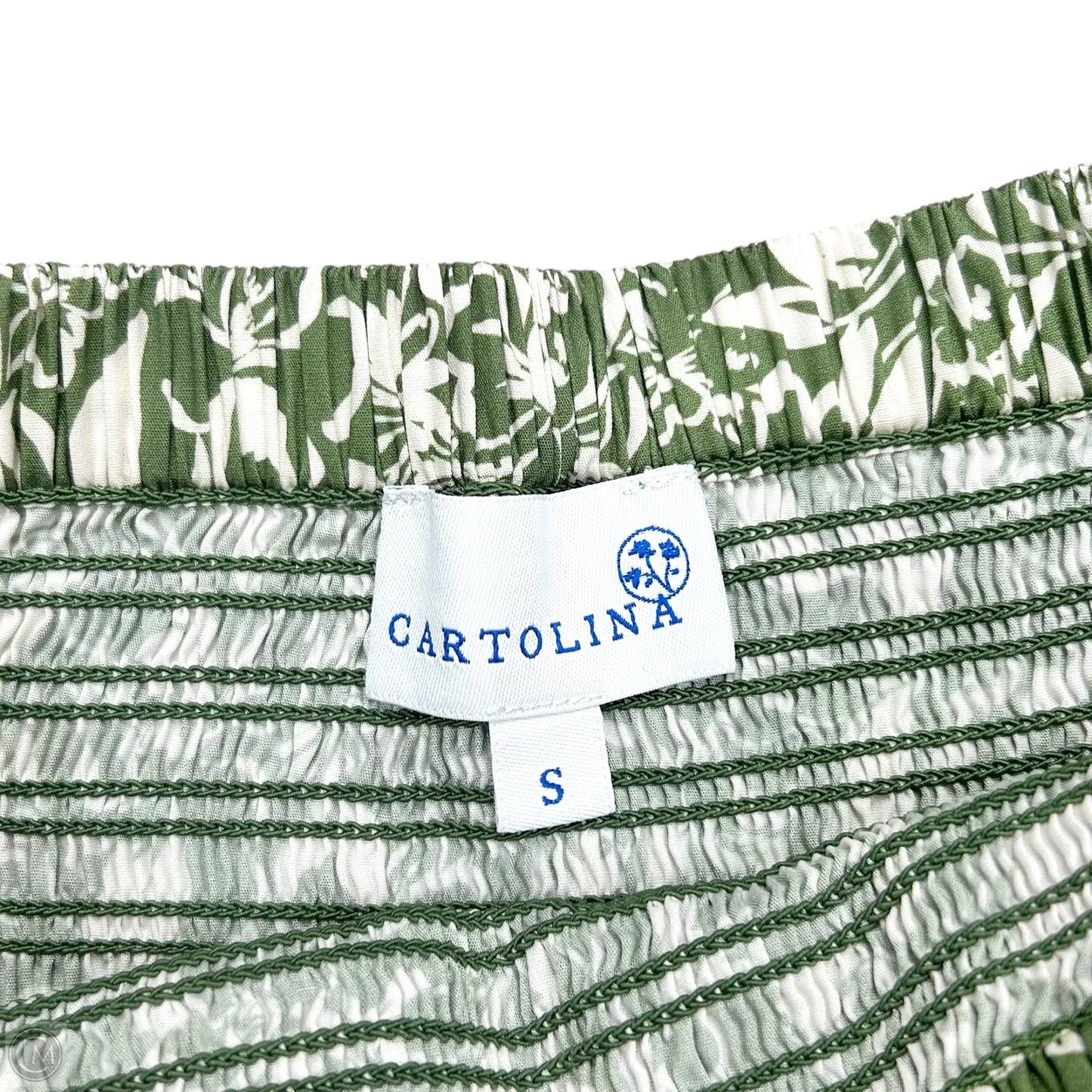 Skirt Maxi By Cartolina In Green & White, Size: S