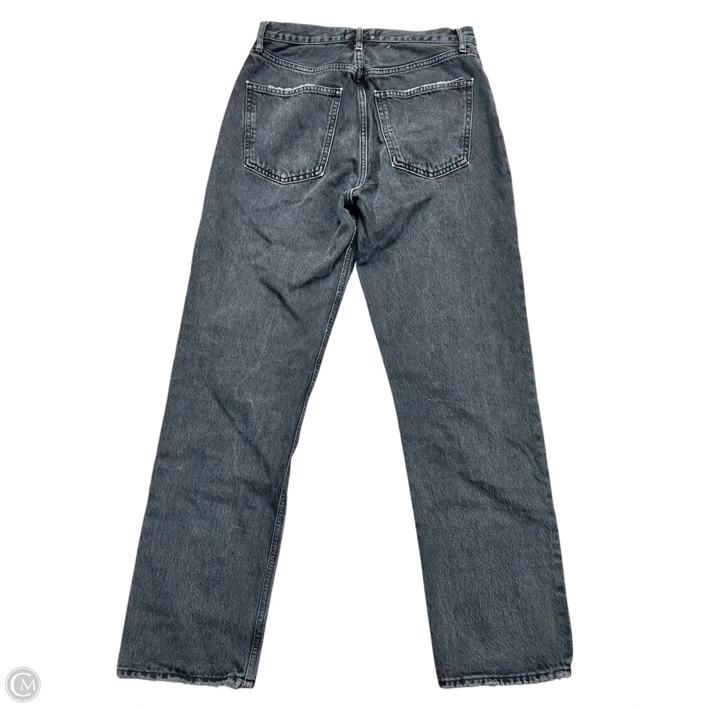 Jeans Straight By Agolde In Black Denim, Size: 4