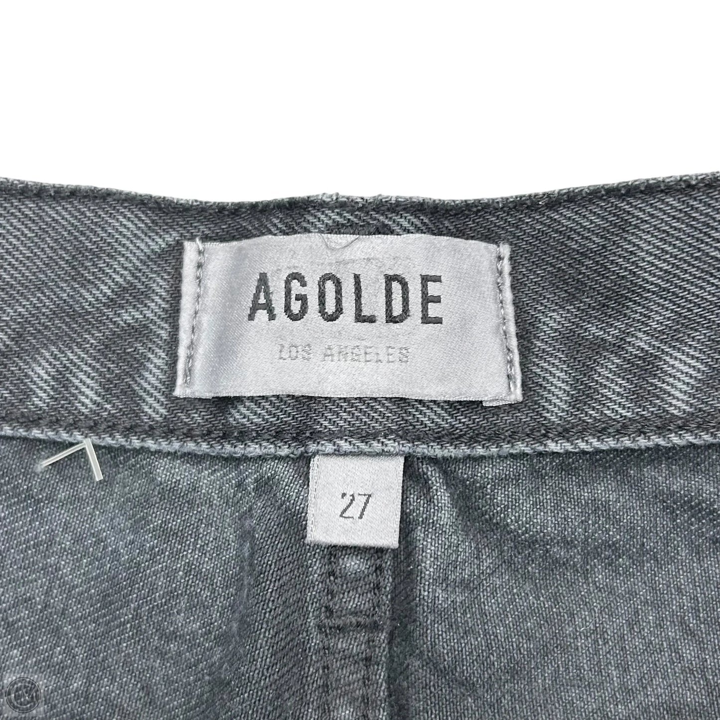 Jeans Straight By Agolde In Black Denim, Size: 4