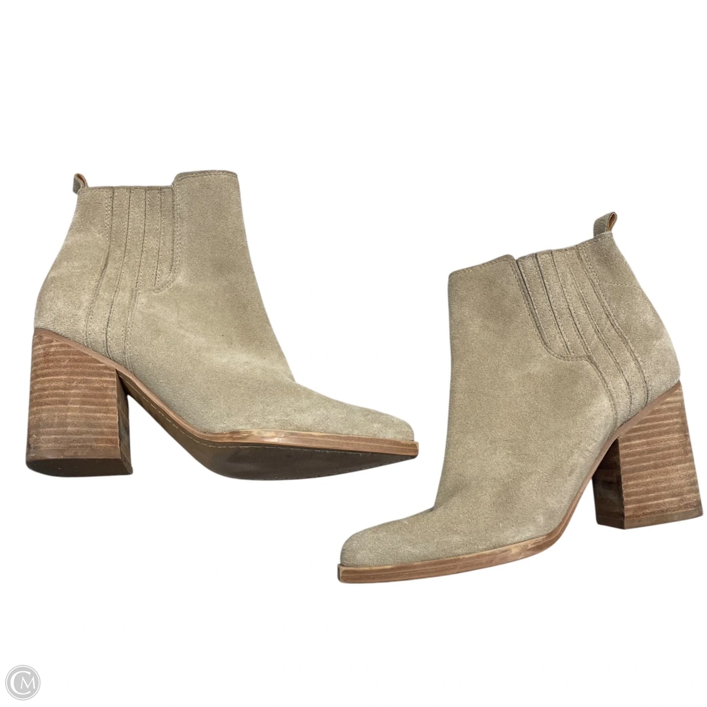 Boots Ankle Heels By Marc Fisher In Grey, Size: 6.5