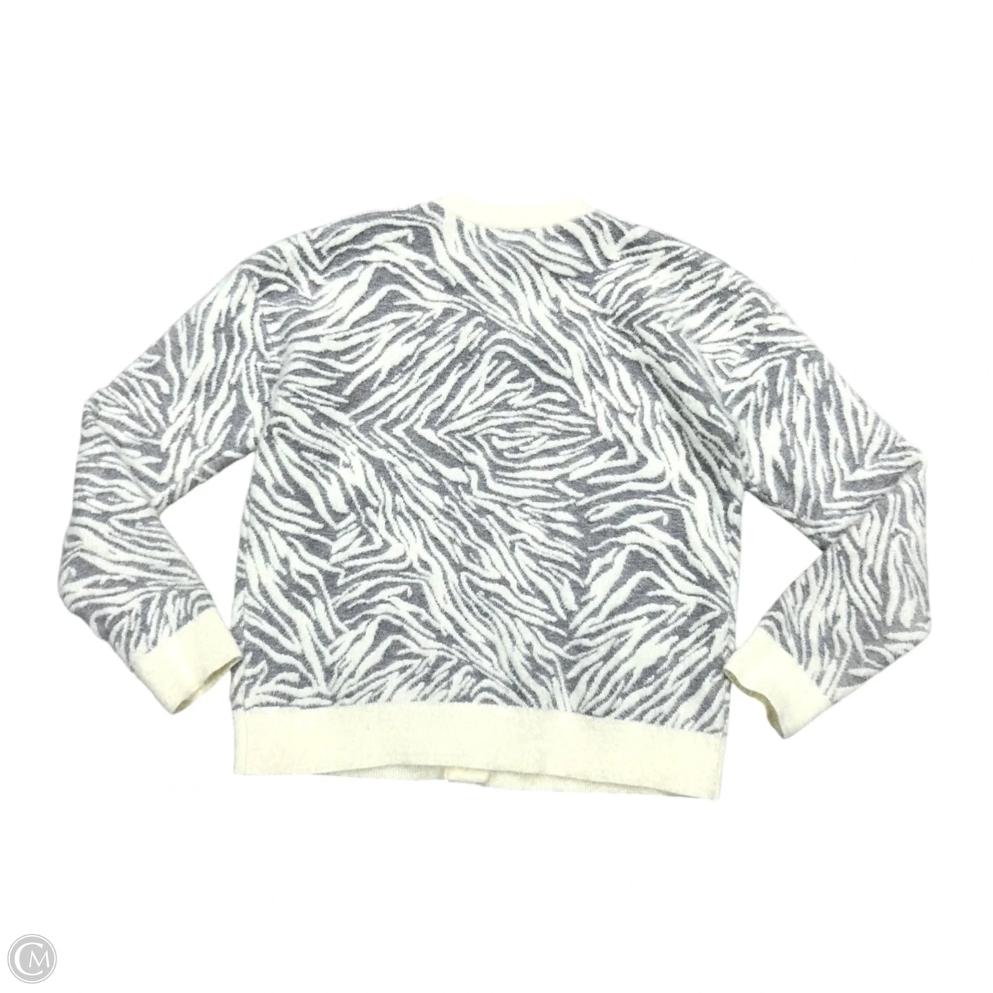 Sweater Cardigan By Cynthia Rowley In Zebra Print, Size: S