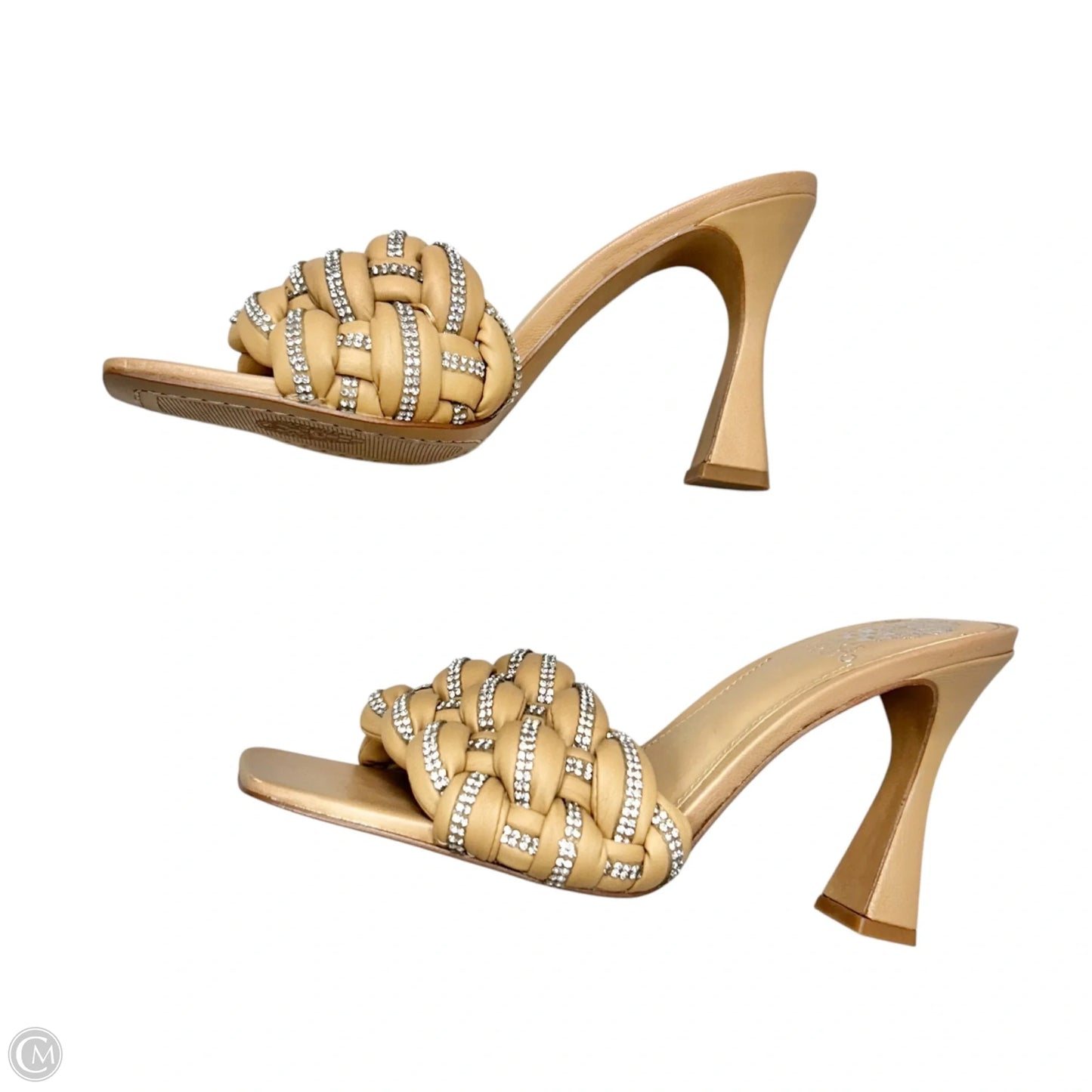 Sandals Heels Block By Vince Camuto In Tan, Size: 7
