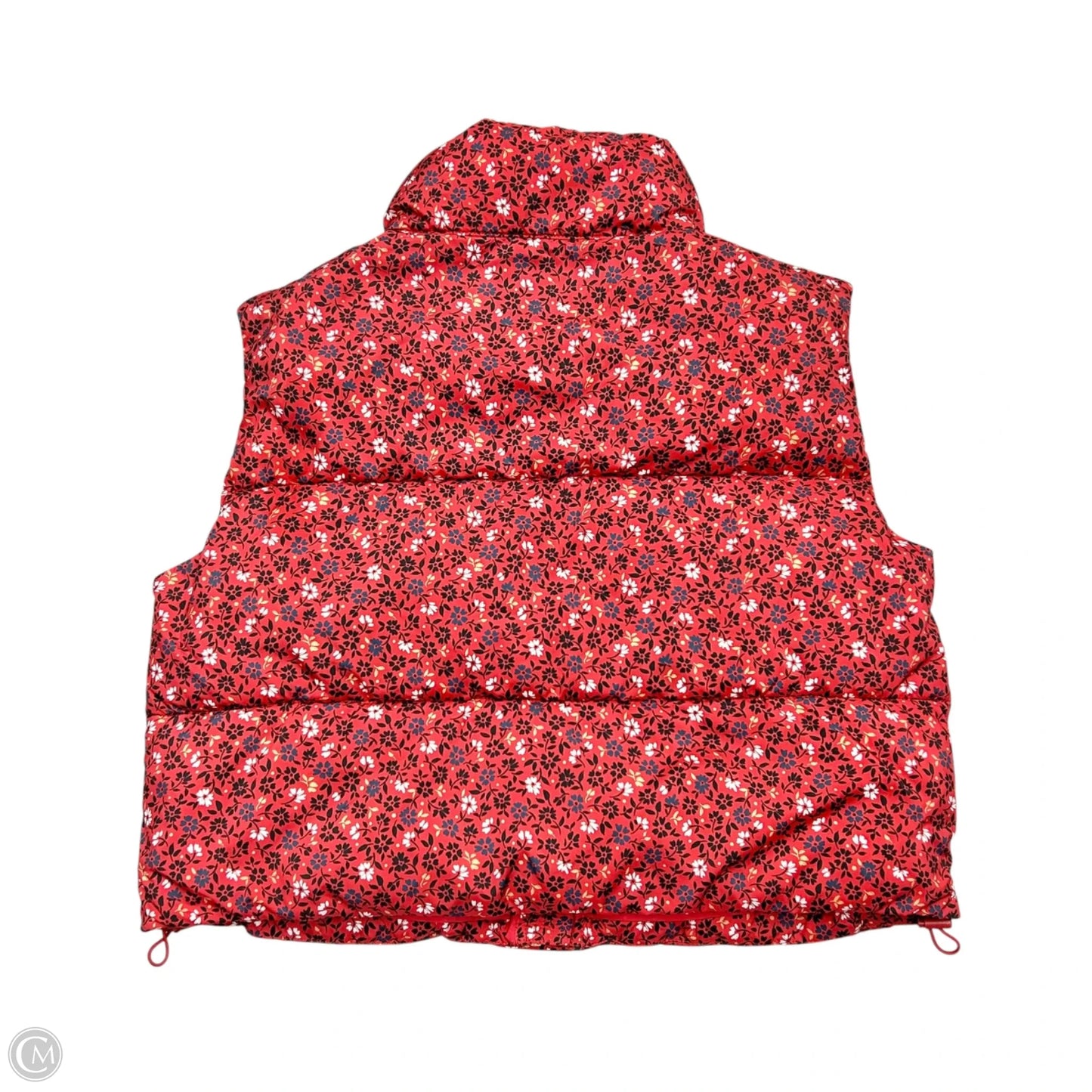 Vest Puffer & Quilted By Loft In Floral Print, Size: M