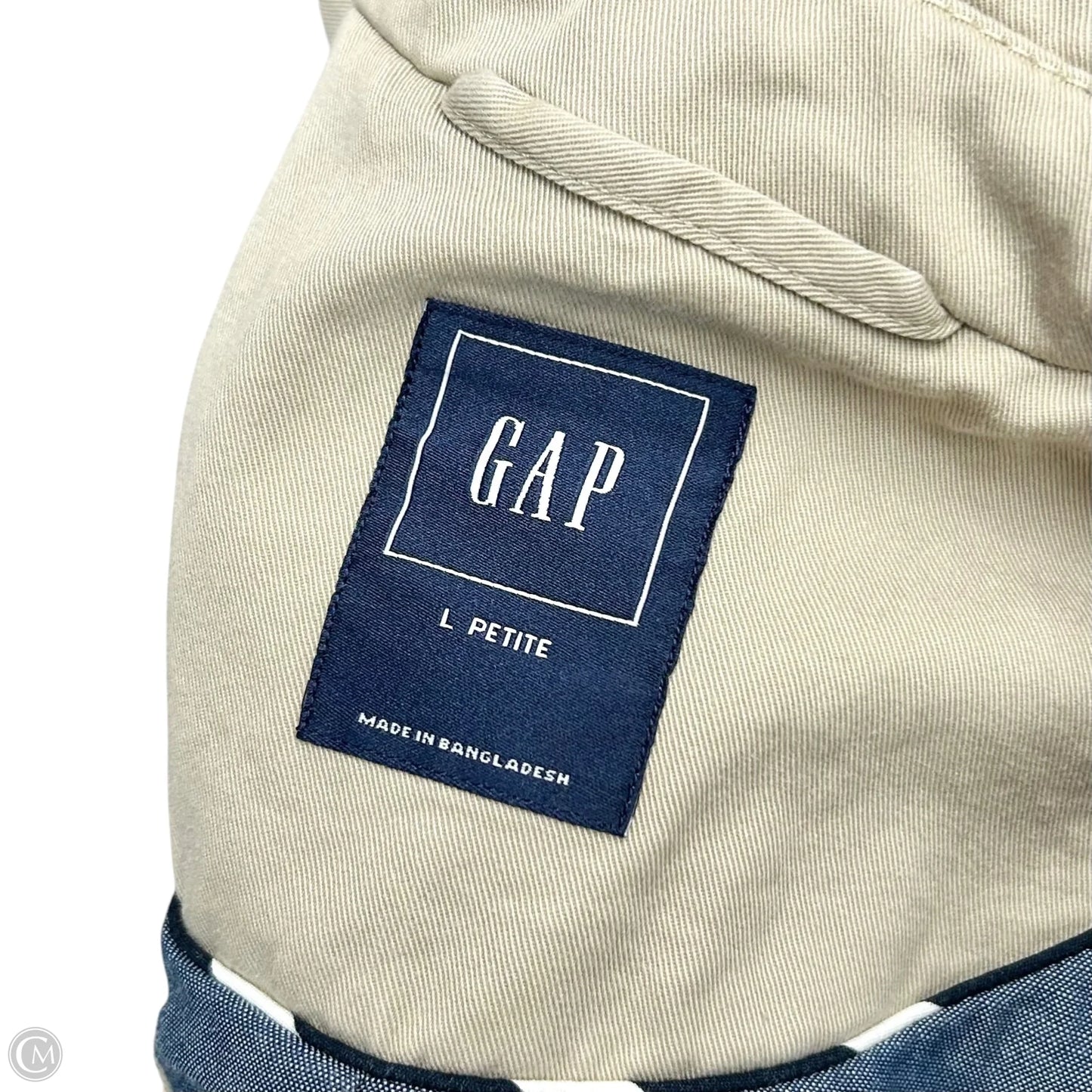 Coat Trench Coat By Gap In Cream, Size: Lp