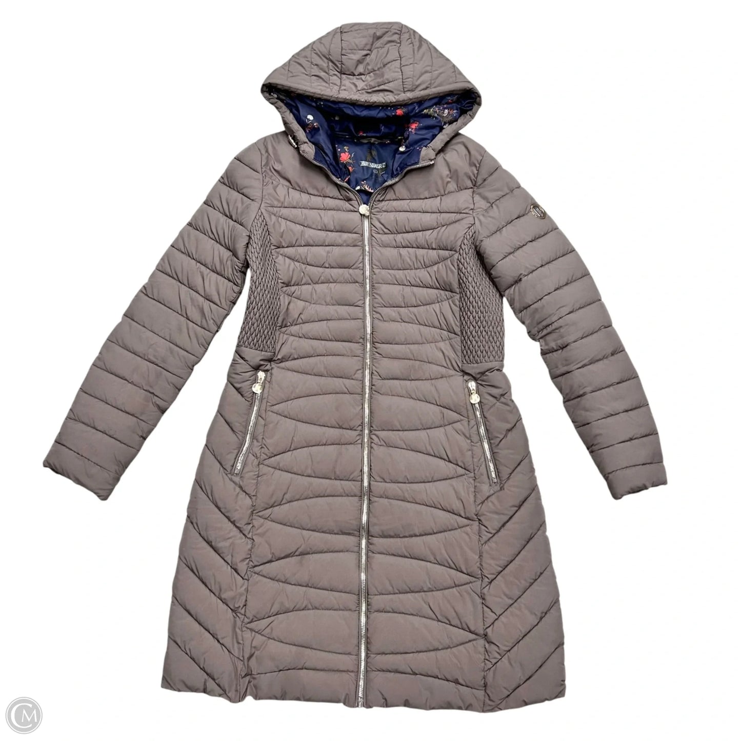 Coat Puffer & Quilted By Bernardo In Taupe, Size: S