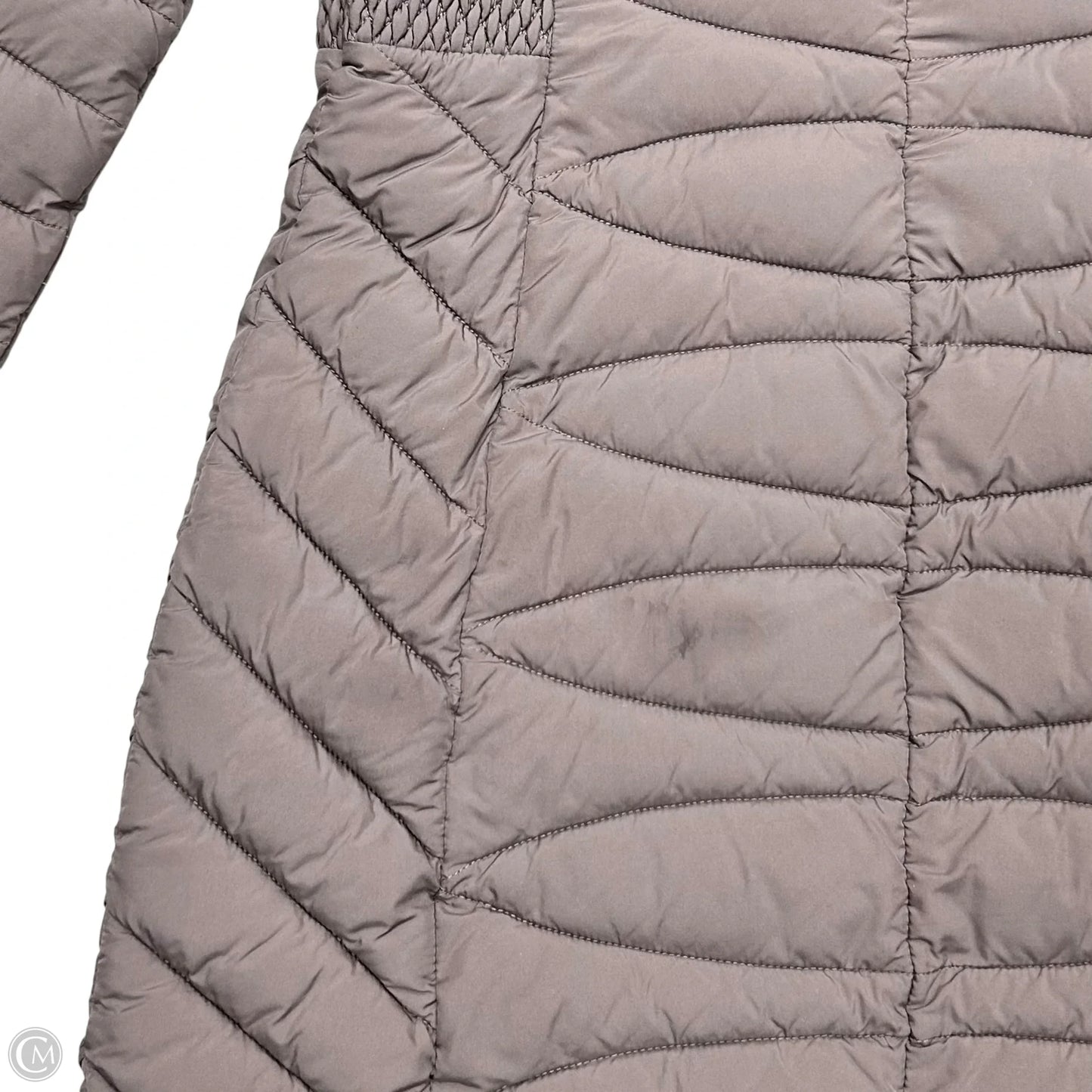 Coat Puffer & Quilted By Bernardo In Taupe, Size: S