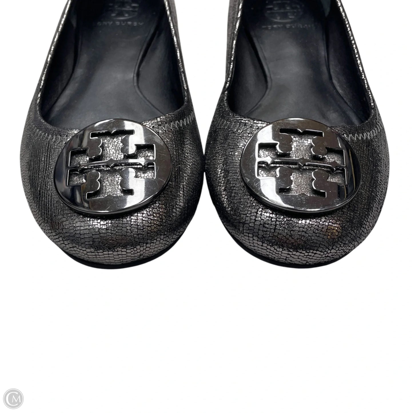 Shoes Designer By Tory Burch In Silver, Size: 7.5