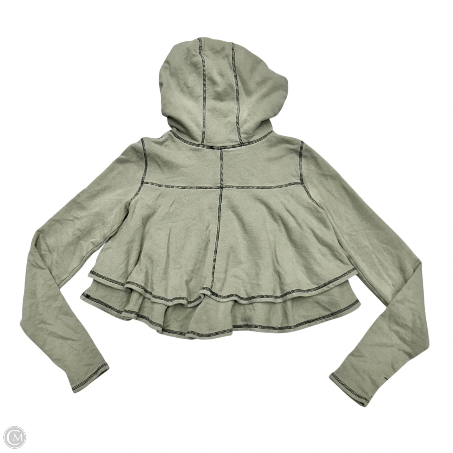 Sweatshirt Hoodie By Free People In Green, Size: S