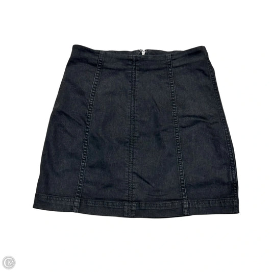 Skirt Mini & Short By Free People In Black Denim, Size: 6