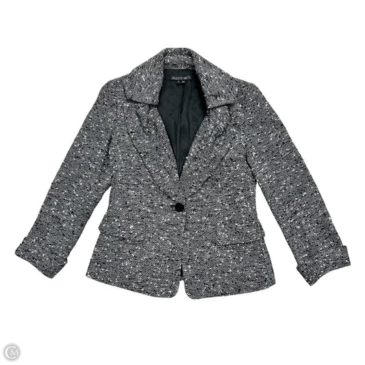Blazer Designer By Lafayette 148 In Black & White, Size: S