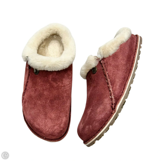 Slippers By Birkenstock In Maroon, Size: 6