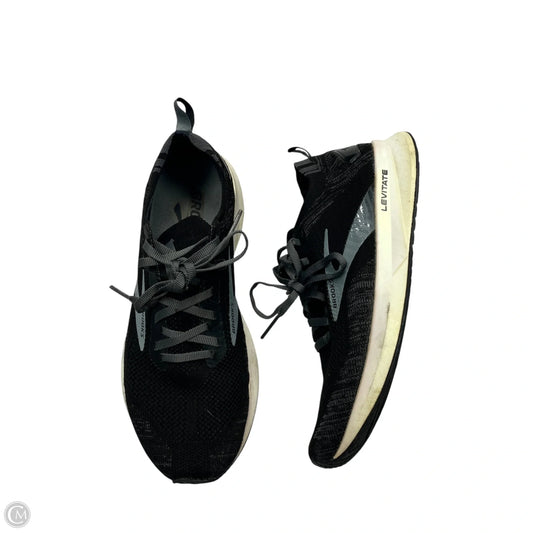 Shoes Athletic By Brooks In Black & Grey, Size: 9
