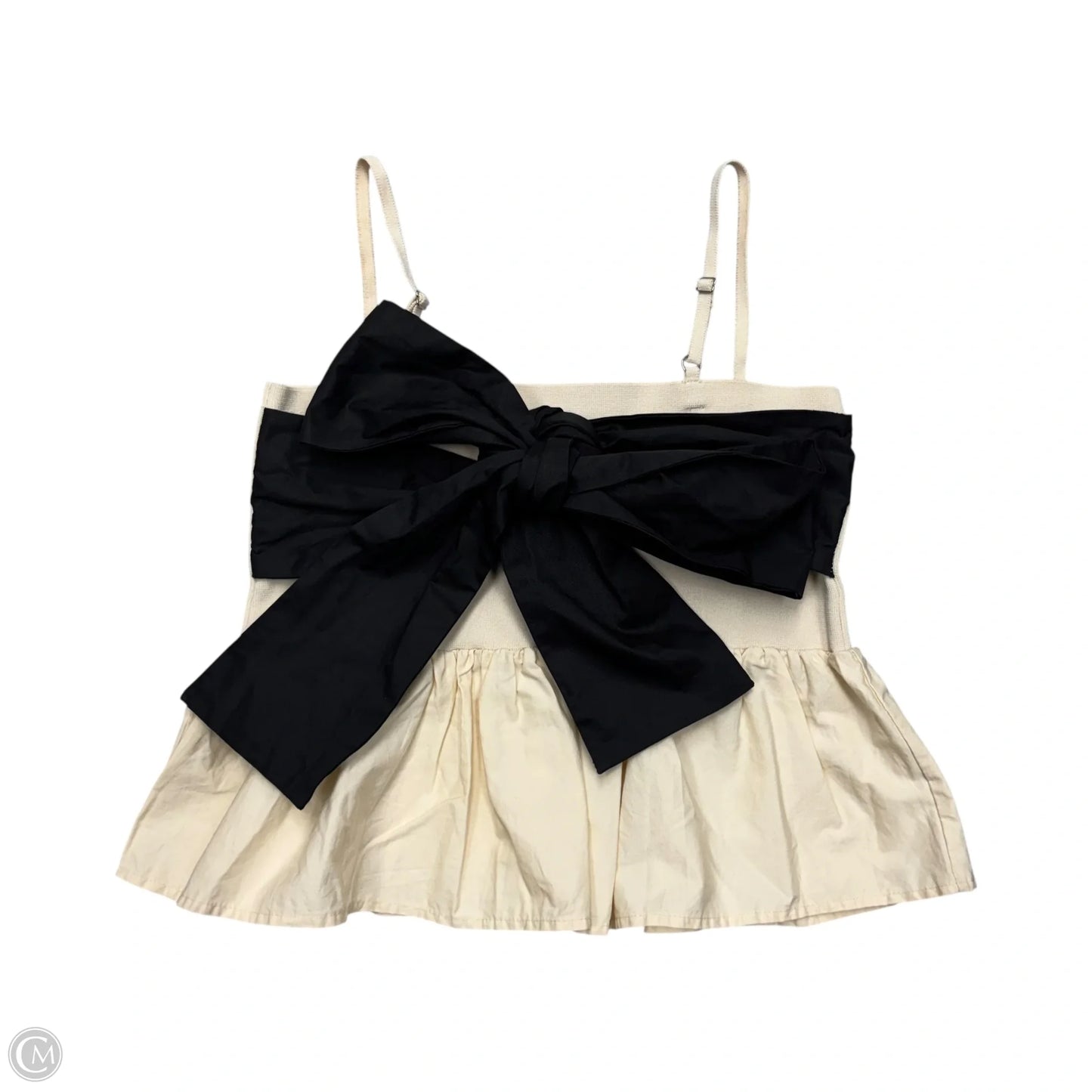 Top Sleeveless By Mable In Black & Cream, Size: M