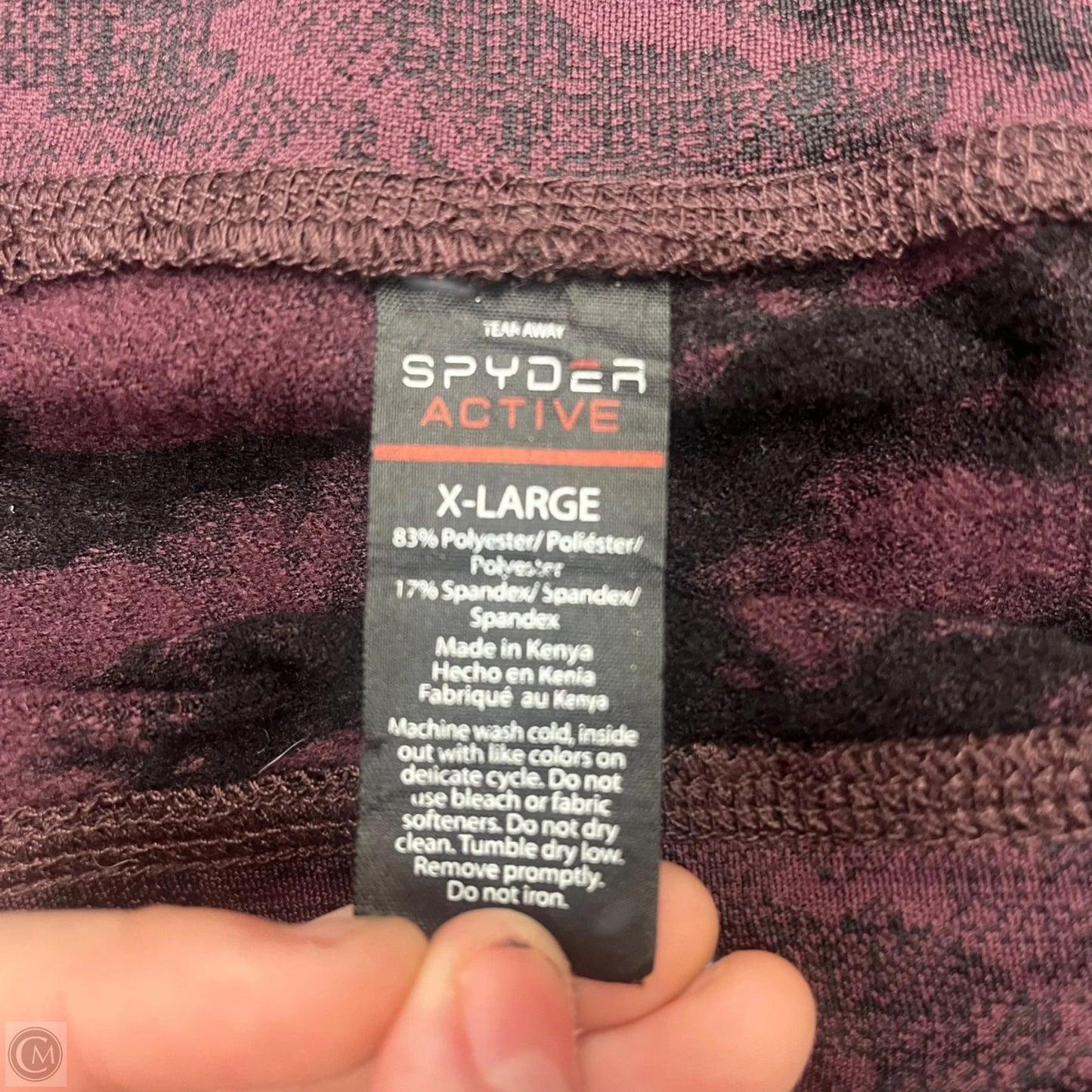 Athletic Leggings By Spyder In Purple, Size: Xl