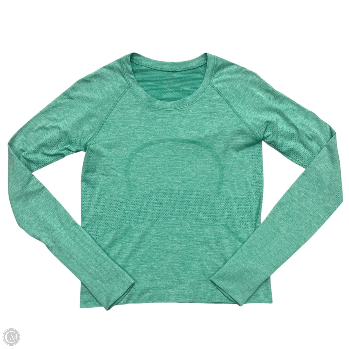 Athletic Top Long Sleeve Crewneck By Lululemon In Green, Size: S