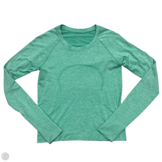 Athletic Top Long Sleeve Crewneck By Lululemon In Green, Size: S