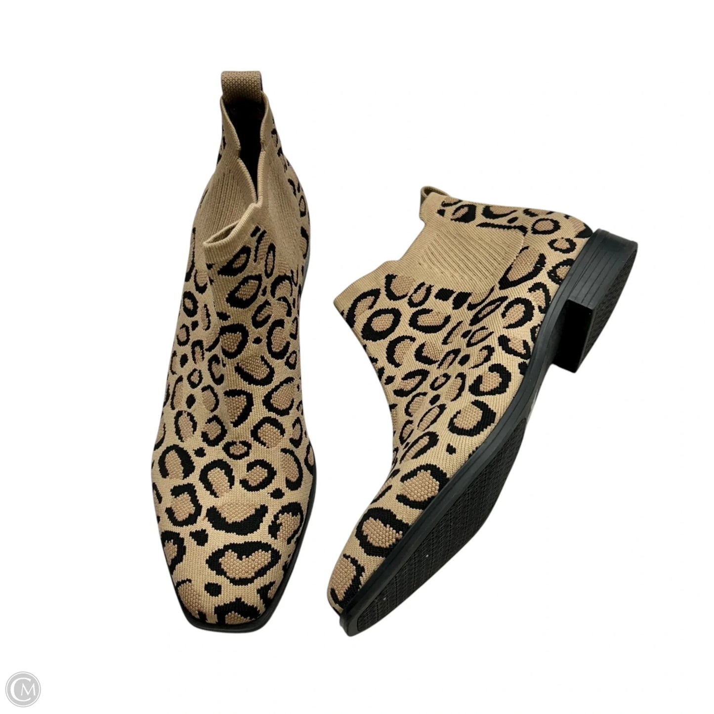 Boots Ankle Flats By Vivaia In Leopard Print, Size: 10