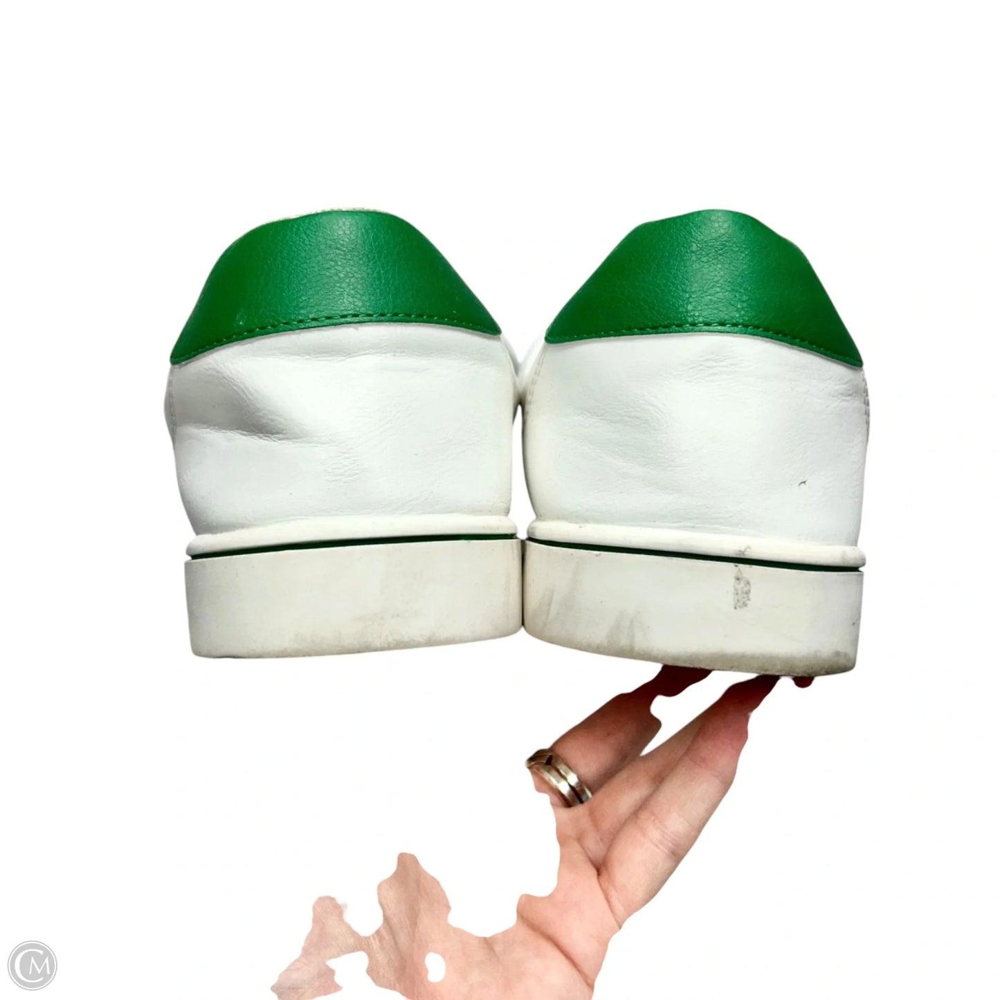 Shoes Sneakers By Mia In Green & White, Size: 8.5