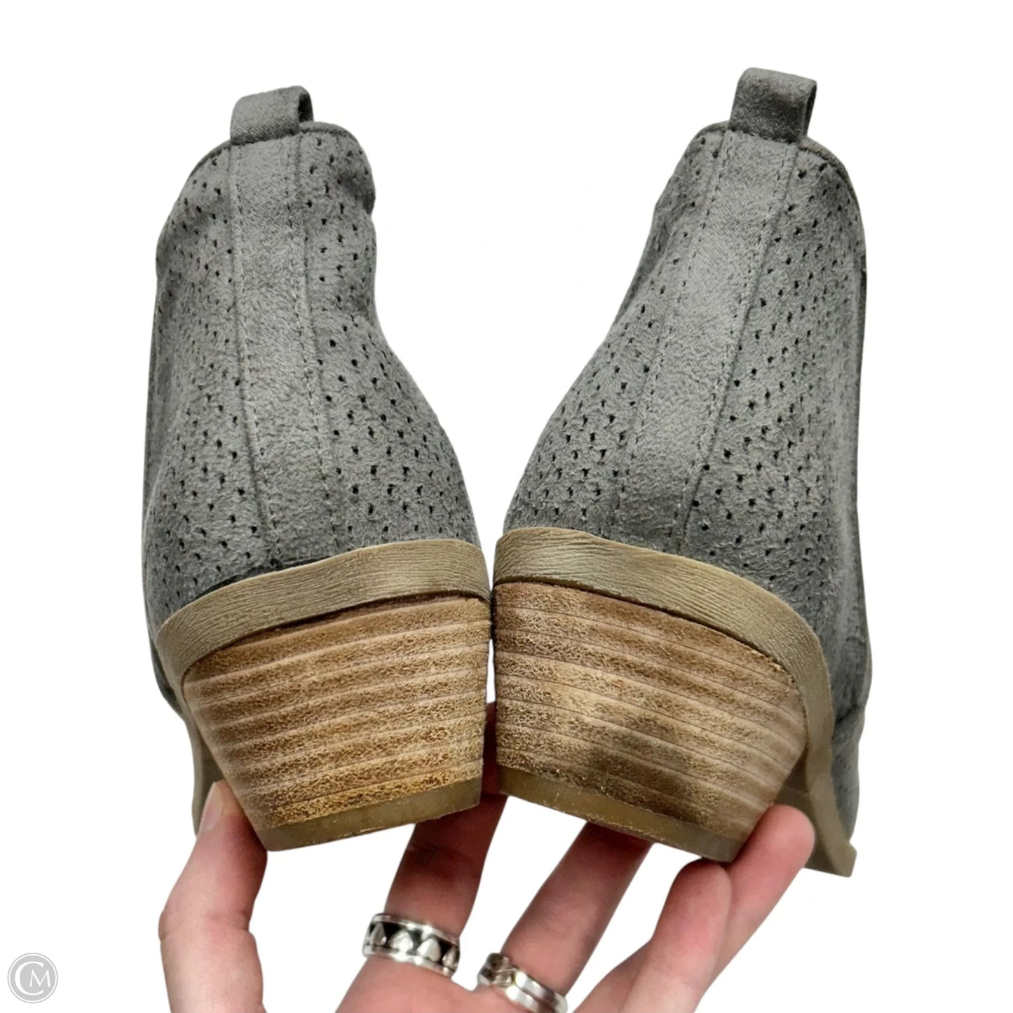 Boots Ankle Flats By Report In Grey, Size: 8.5