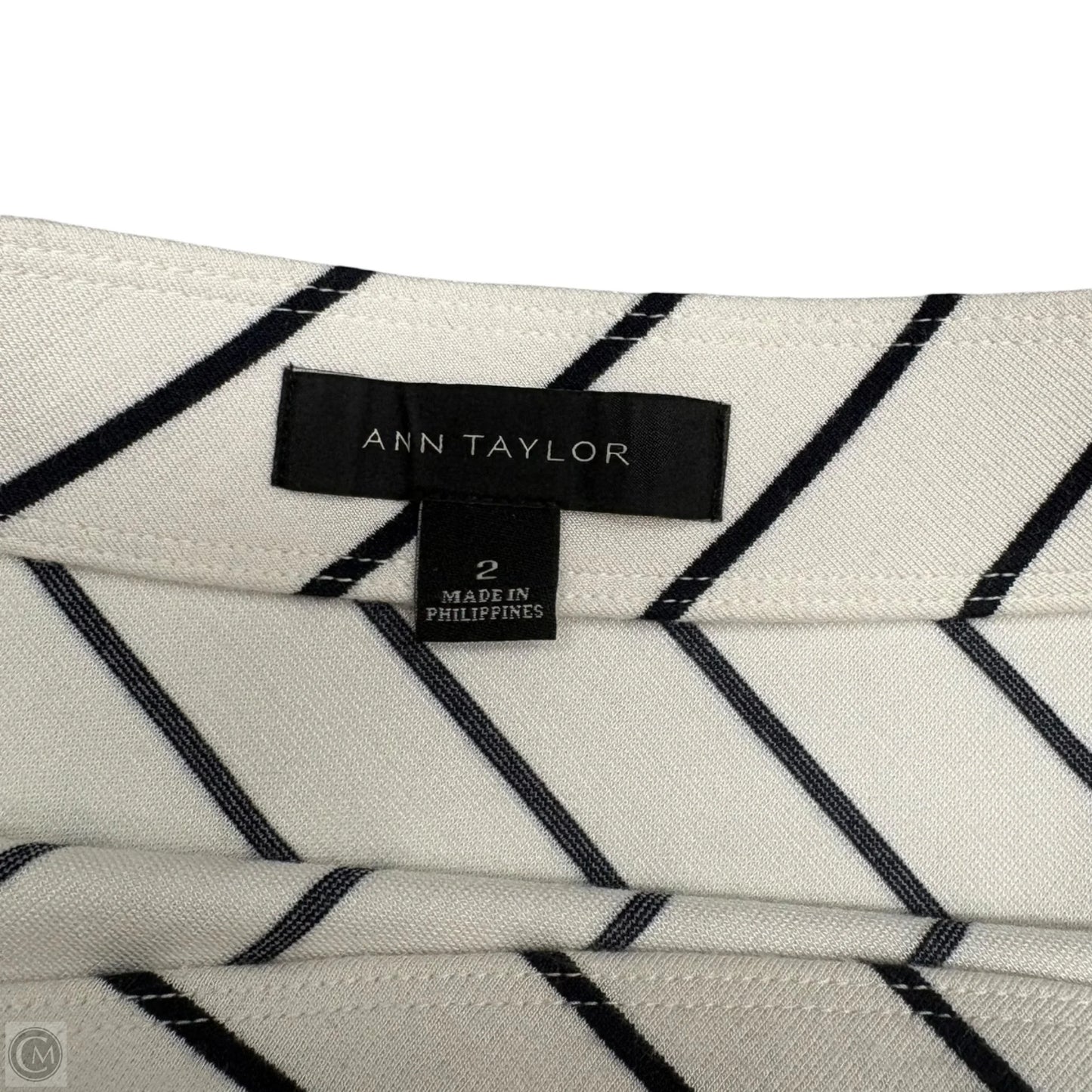 Skirt Maxi By Ann Taylor In Black & White, Size: 2