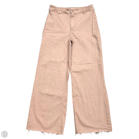 Jeans Wide Leg By Oat In Pink Denim, Size: 10
