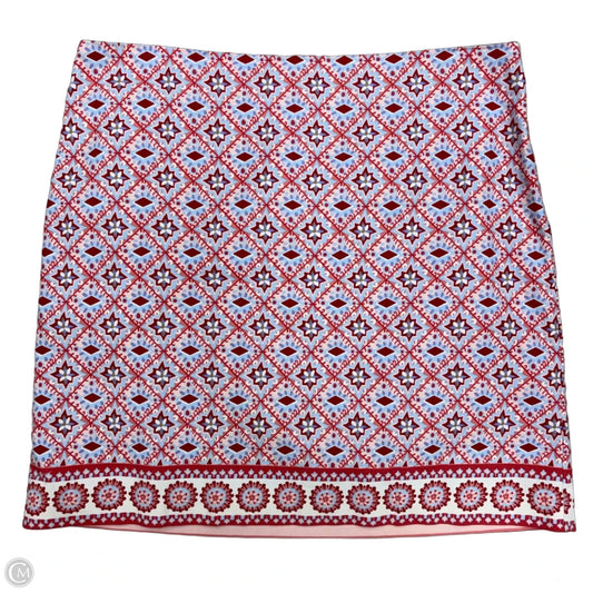 Skirt Midi By Talbots In Blue & Red, Size: 14