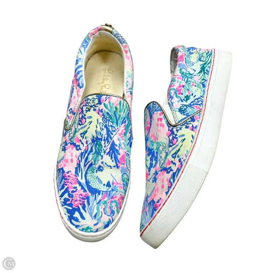 Shoes Designer By Lilly Pulitzer In Blue & Pink, Size: 9