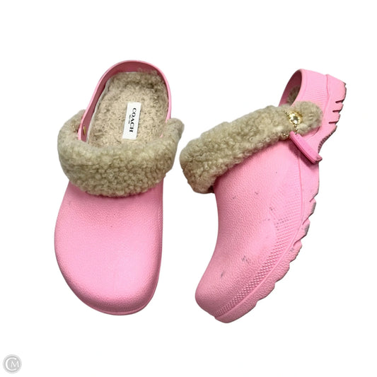 Shoes Designer By Coach In Pink, Size: 9