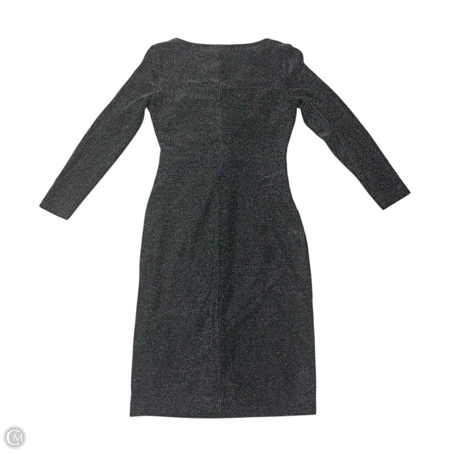 Dress Casual Midi By Ralph Lauren In Black & Silver, Size: 2