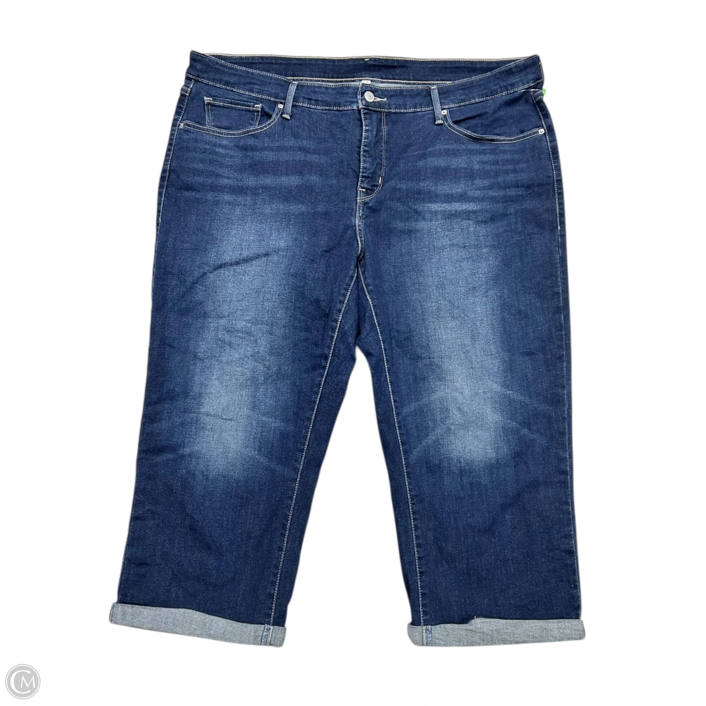 Jeans Cropped By Levis In Blue, Size: 22