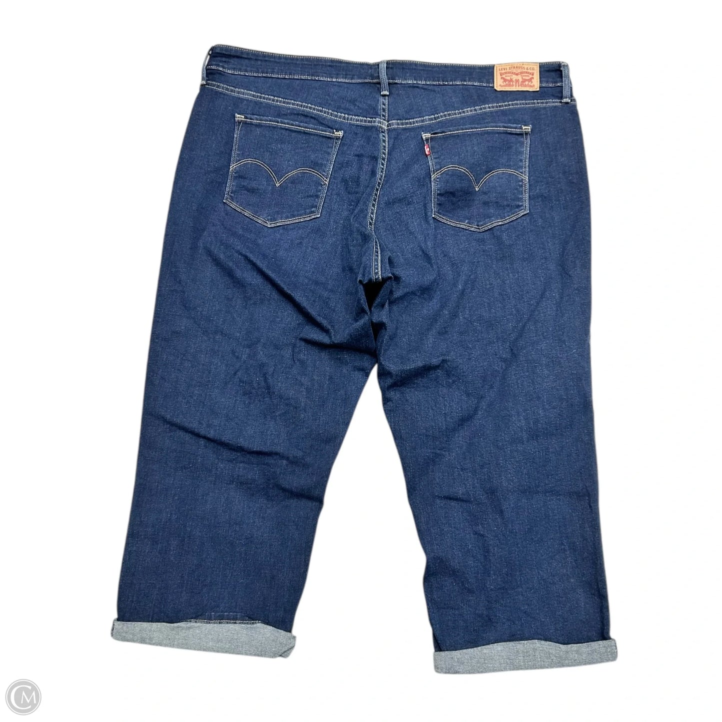 Jeans Cropped By Levis In Blue, Size: 22