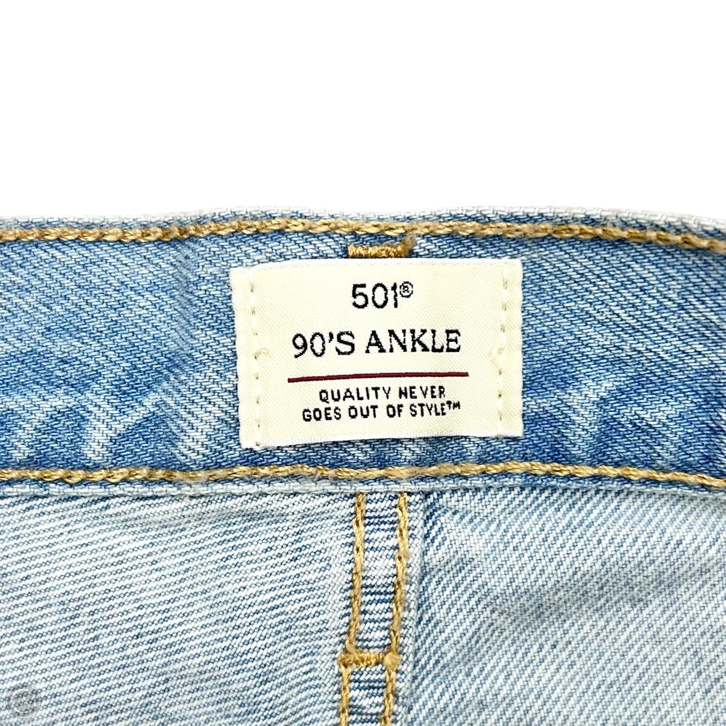 Jeans Straight By Levis In Blue Denim, Size: 6