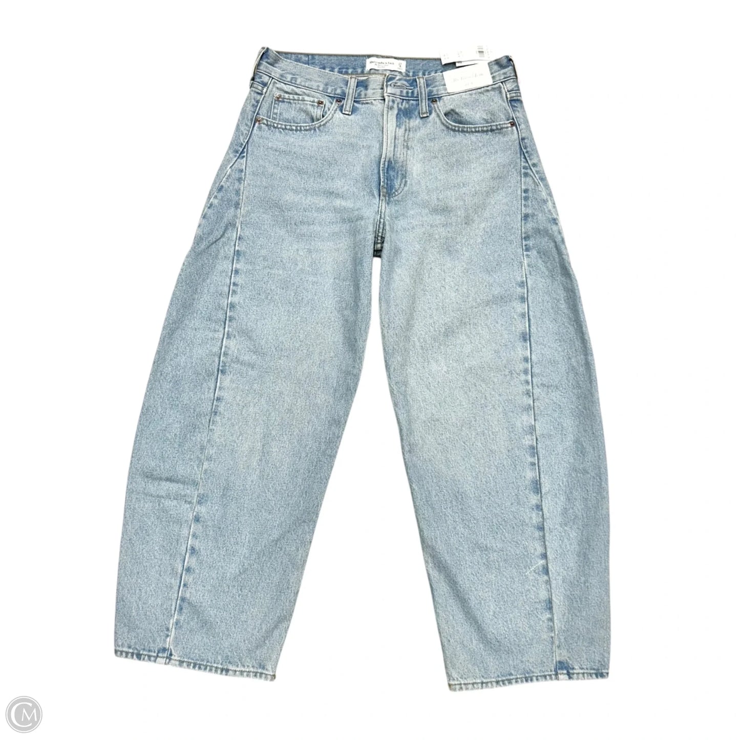 Jeans Wide Leg By Abercrombie And Fitch In Blue Denim, Size: 4s