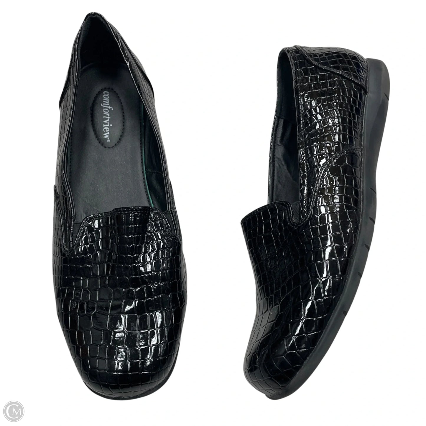 Shoes Flats By Comfortview In Black, Size: 12