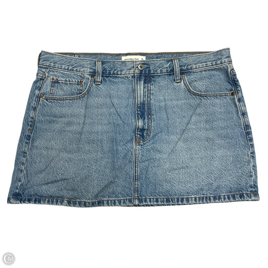 Skirt Midi By Abercrombie And Fitch In Blue Denim, Size: 16