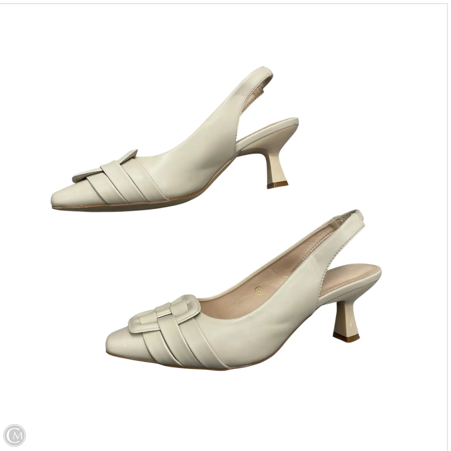 Shoes Heels Kitten By Zby In Beige, Size: 6