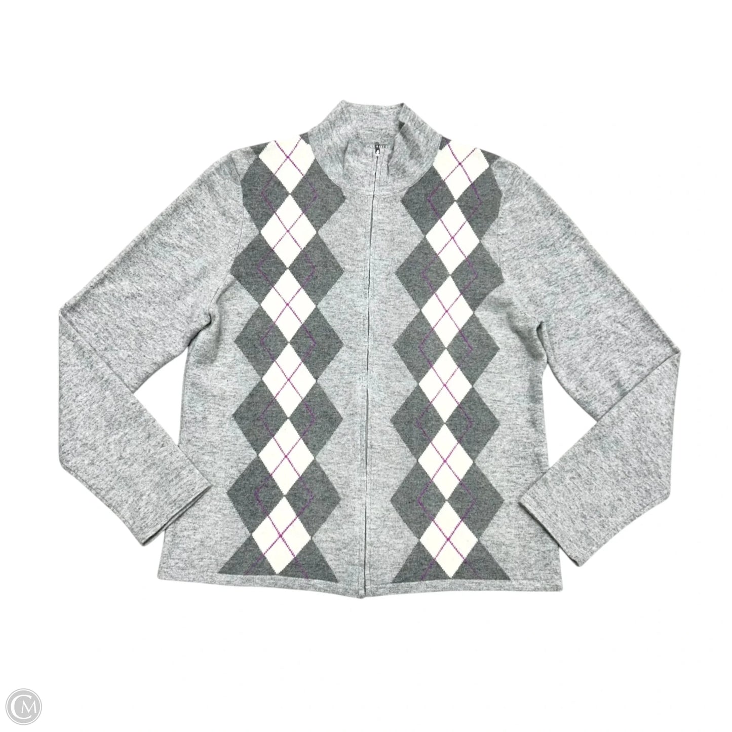Jacket Cashmere By Charter Club In Grey, Size: L