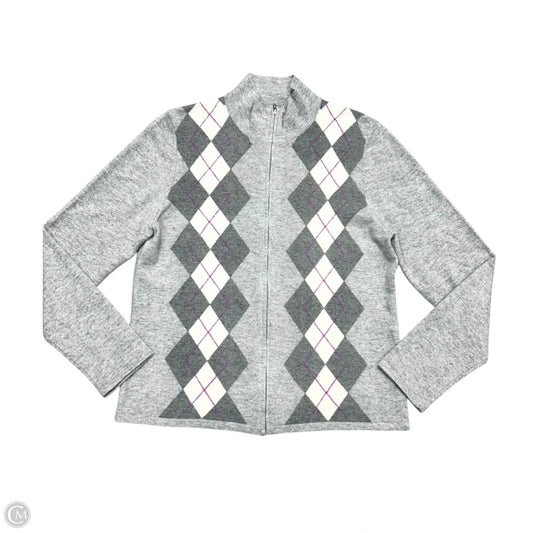 Jacket Cashmere By Charter Club In Grey, Size: L